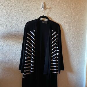 Chico's Travelers Jacket Black & White Size 3/18